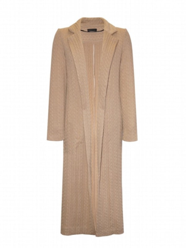 Abrigo largo de punto trenzado de Arggido 46018 - Dau Moda