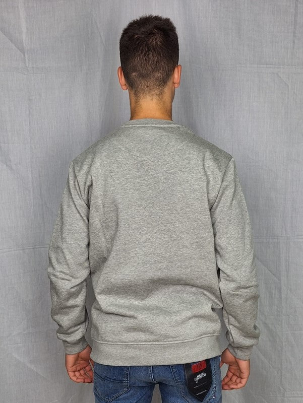 Sudadera unisex gris de cuello redondo de Yellow Skin 307