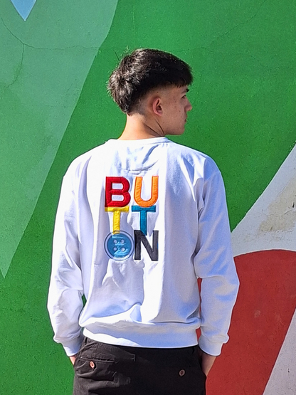 Sudadera Unisex con letras bordadas en la espalda de Urban Button 4085