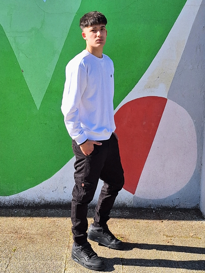 Sudadera Unisex con letras bordadas en la espalda de Urban Button 4085