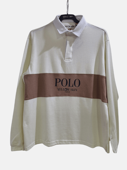 Polo beig manga larga oversize de Yellow Skin 8800M