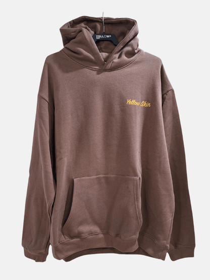 Sudadera unisex marrón oversize de Yellow Skin 8846