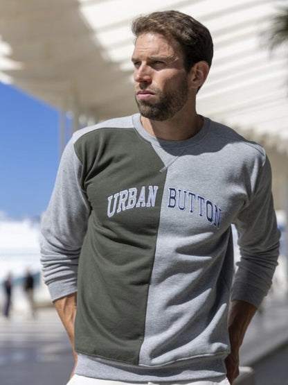 Sudadera de hombre bicolor de Urban Button 4064