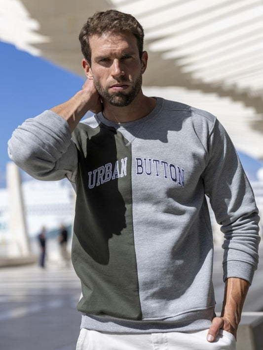 Sudadera de hombre bicolor de Urban Button 4064